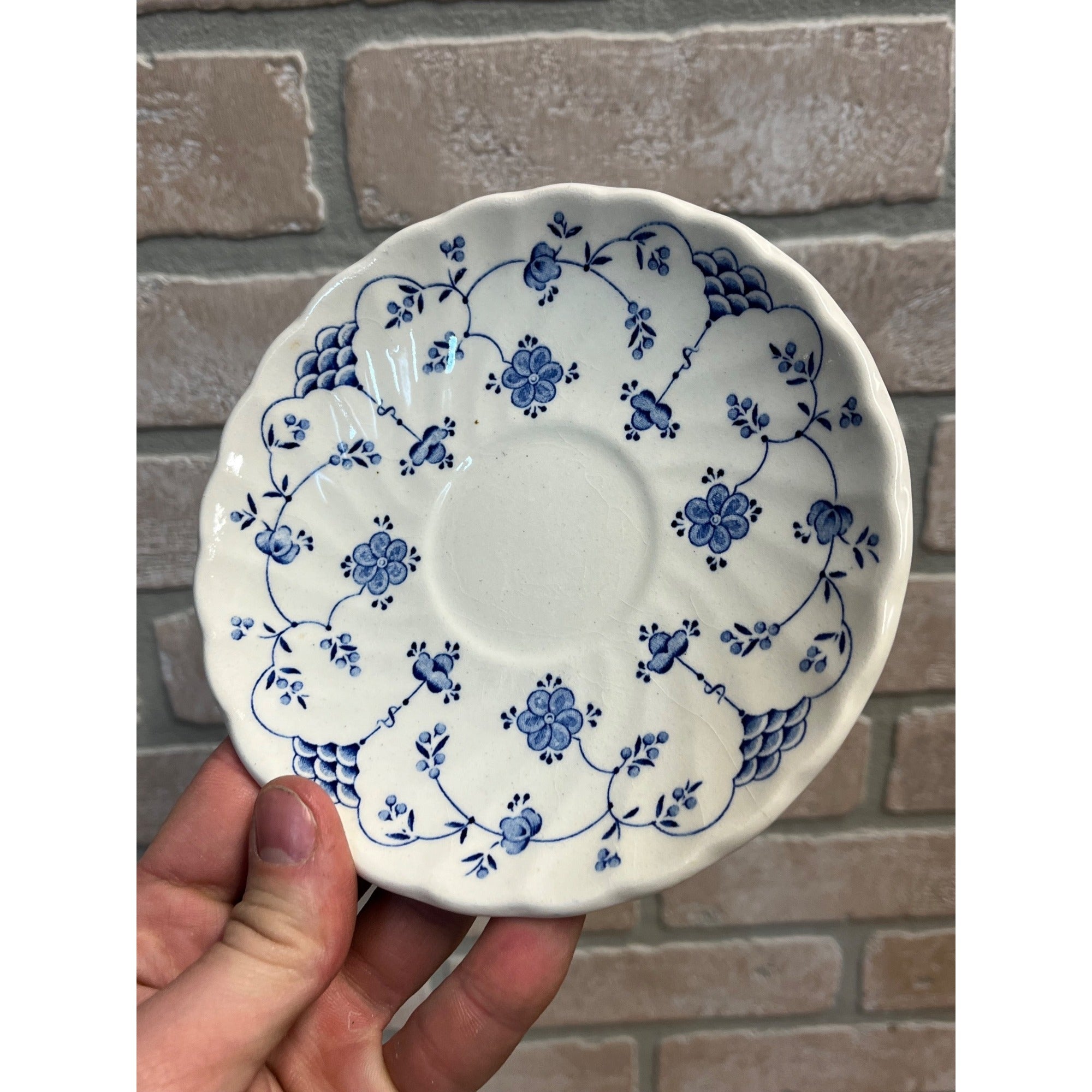 (4) Vintage Myott Finlandia 5.75" Tea Cup Saucers Staffordshire Ware Meakin