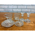 Vintage Child's Glass Tea Time Set Embossed Set of 7