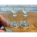 Vintage Child's Glass Tea Time Set Embossed Set of 7