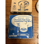 Lot Vintage Porcelain Pull Chain Lampholders Leviton GE Light Sockets