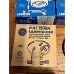 Lot Vintage Porcelain Pull Chain Lampholders Leviton GE Light Sockets