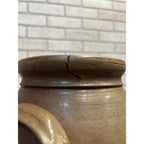 Antique Primitive 19th c. Salt Glaze Stoneware Preserve Jar Pennsylvania Cobalt