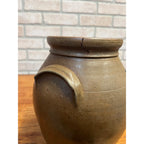 Antique Primitive 19th c. Salt Glaze Stoneware Preserve Jar Pennsylvania Cobalt
