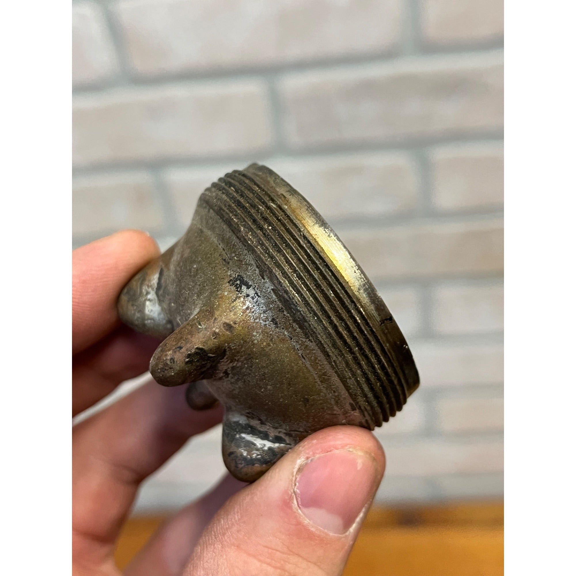 Original 1920s Ford Model T Radiator Cap Nickel Plated Brass Antique Threaded