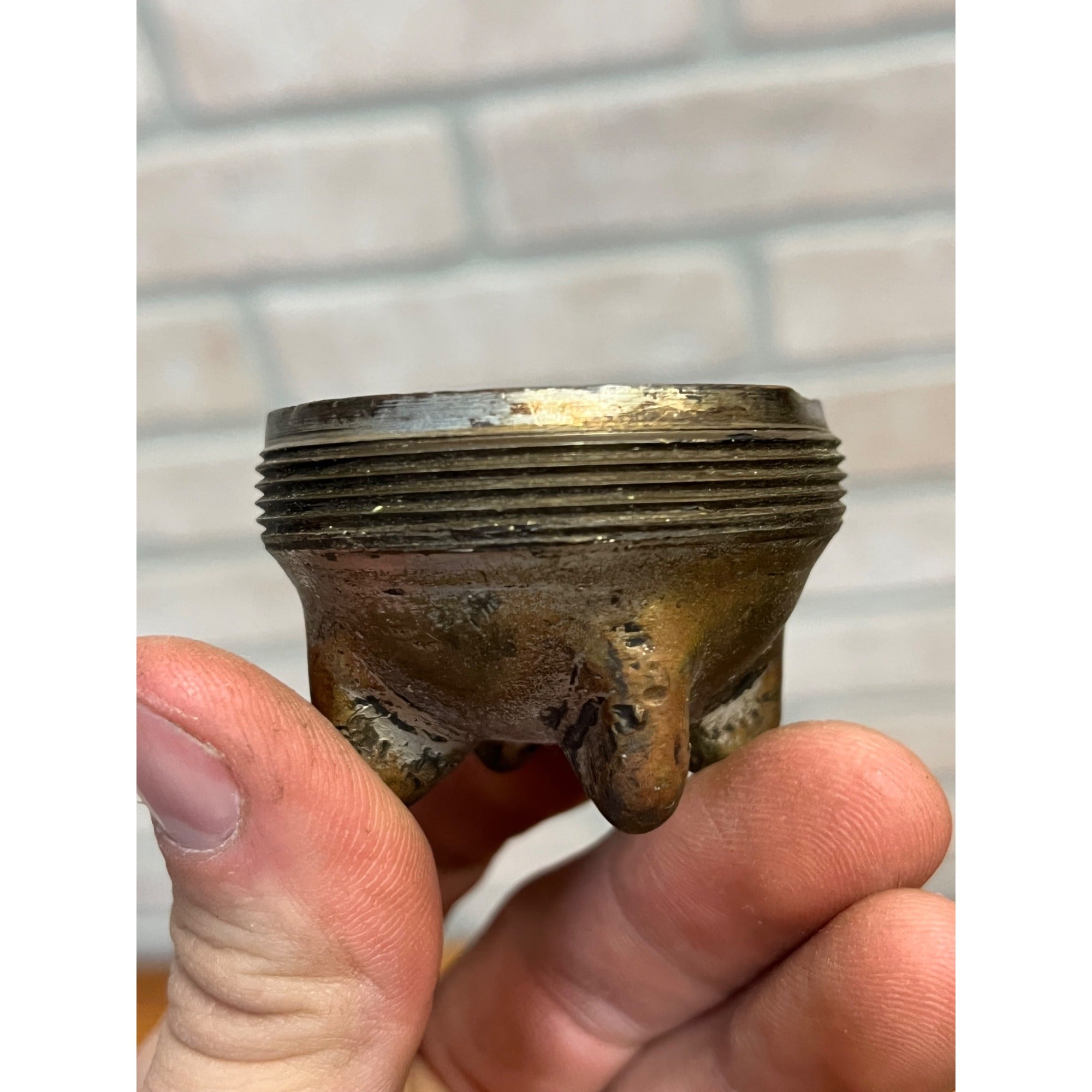 Original 1920s Ford Model T Radiator Cap Nickel Plated Brass Antique Threaded