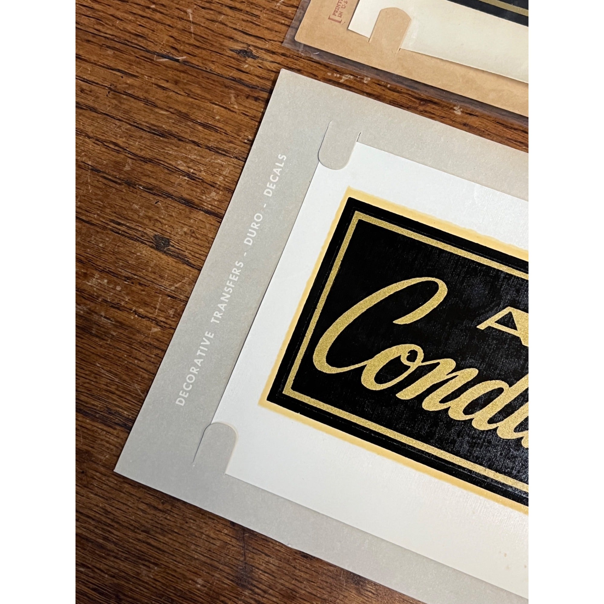 Vintage 1940 Duro Decal Co. Hotel  Art Deco Signs TOILET & AIR CONDITIONED NEW