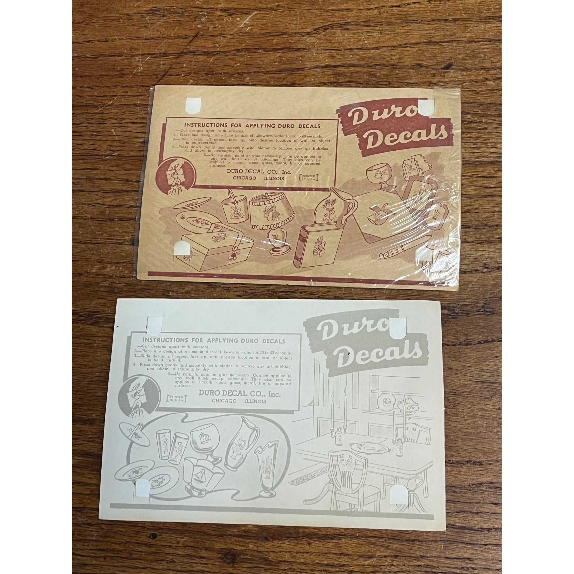 Vintage 1940 Duro Decal Co. Hotel  Art Deco Signs TOILET & AIR CONDITIONED NEW