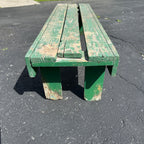 Antique Primitive Green Paint Wooden Bench Plant Stand Farmhouse Decor