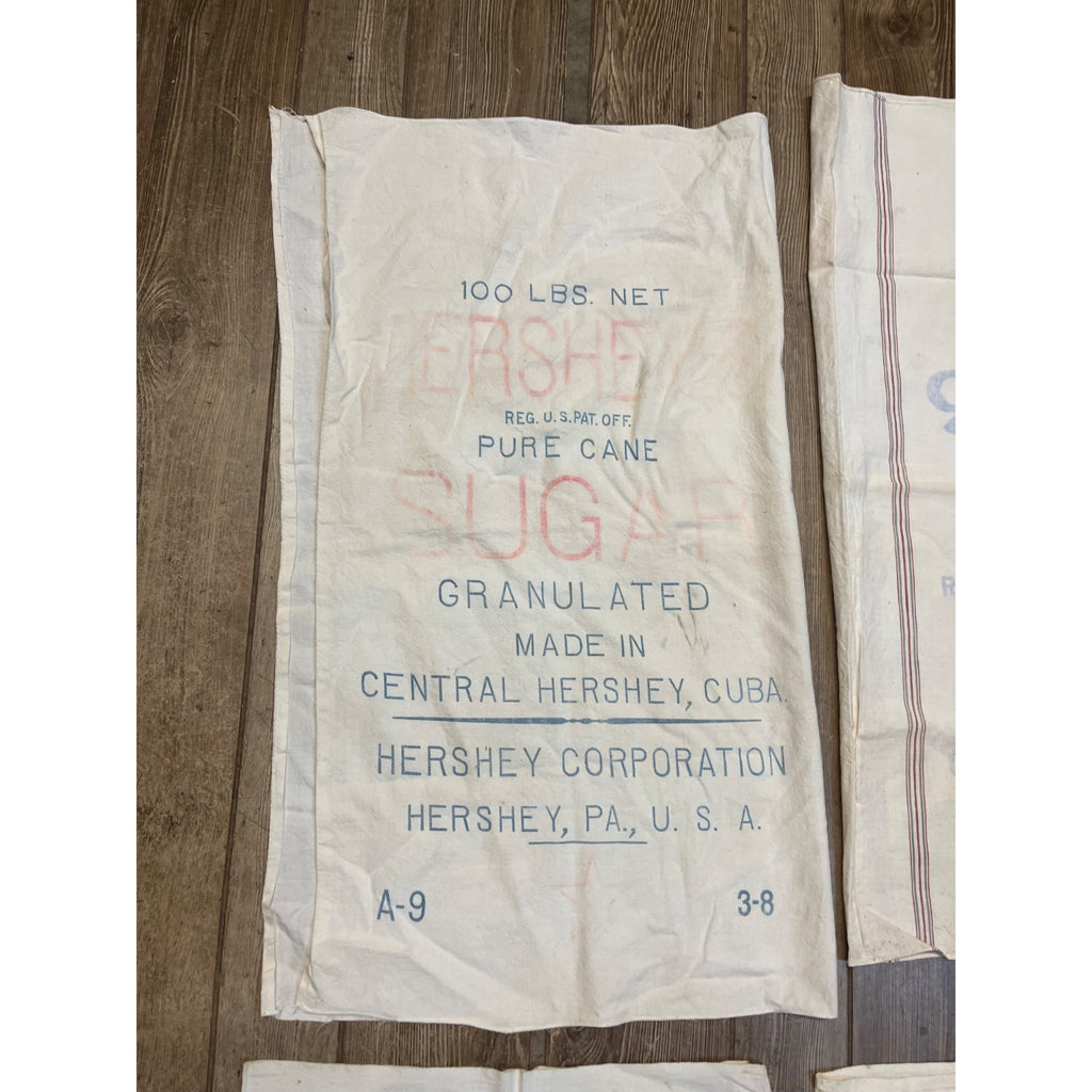Vintage Lot Sugar Feed Sacks Cloth Repurpose Hershey Sugar Godchaux's Cerelose++