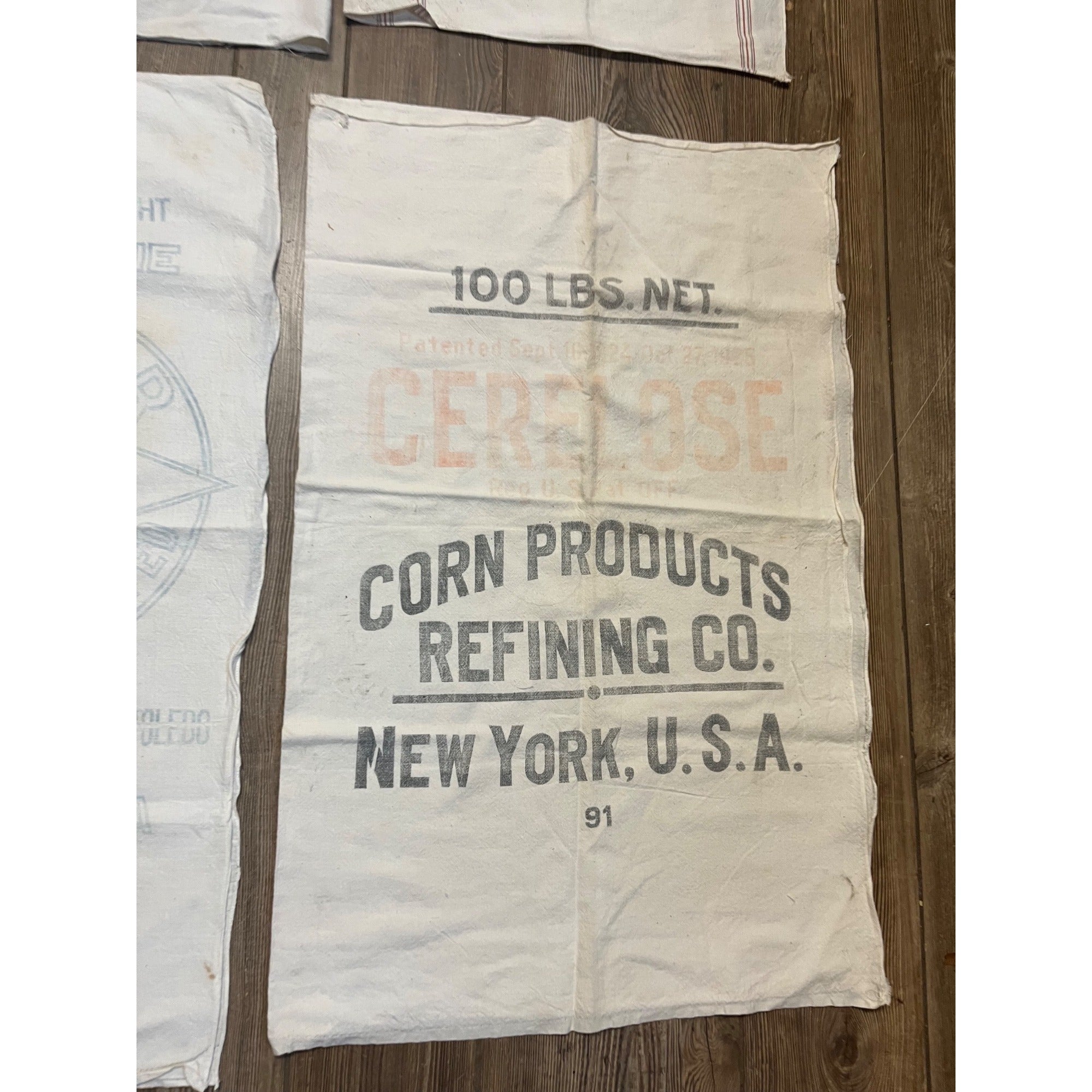 Vintage Lot Sugar Feed Sacks Cloth Repurpose Hershey Sugar Godchaux's Cerelose++