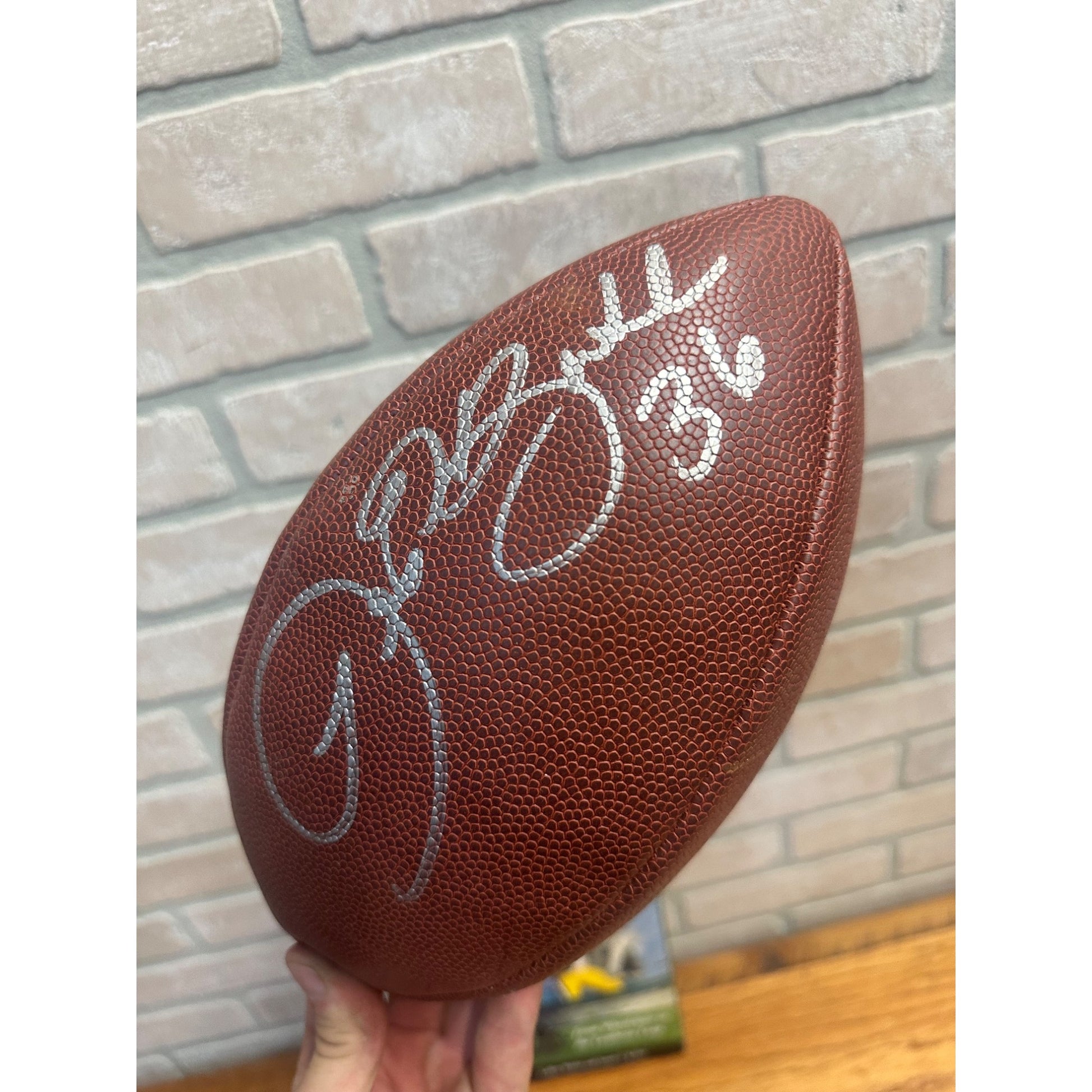 Leroy Butler Green Bay Packers Signed Book & Football Lambeau Leap