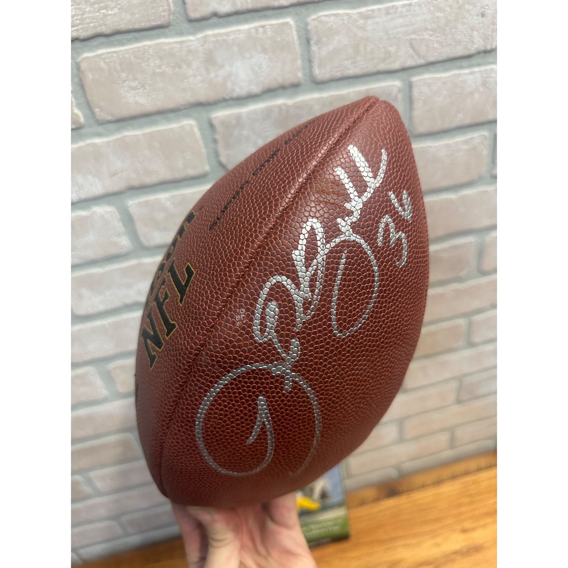 Leroy Butler Green Bay Packers Signed Book & Football Lambeau Leap