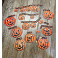 RARE Vintage 1930s Beistle Halloween Jointed Jack o' Lantern JOL Garland - As-Is
