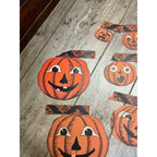 RARE Vintage 1930s Beistle Halloween Jointed Jack o' Lantern JOL Garland - As-Is