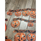 RARE Vintage 1930s Beistle Halloween Jointed Jack o' Lantern JOL Garland - As-Is