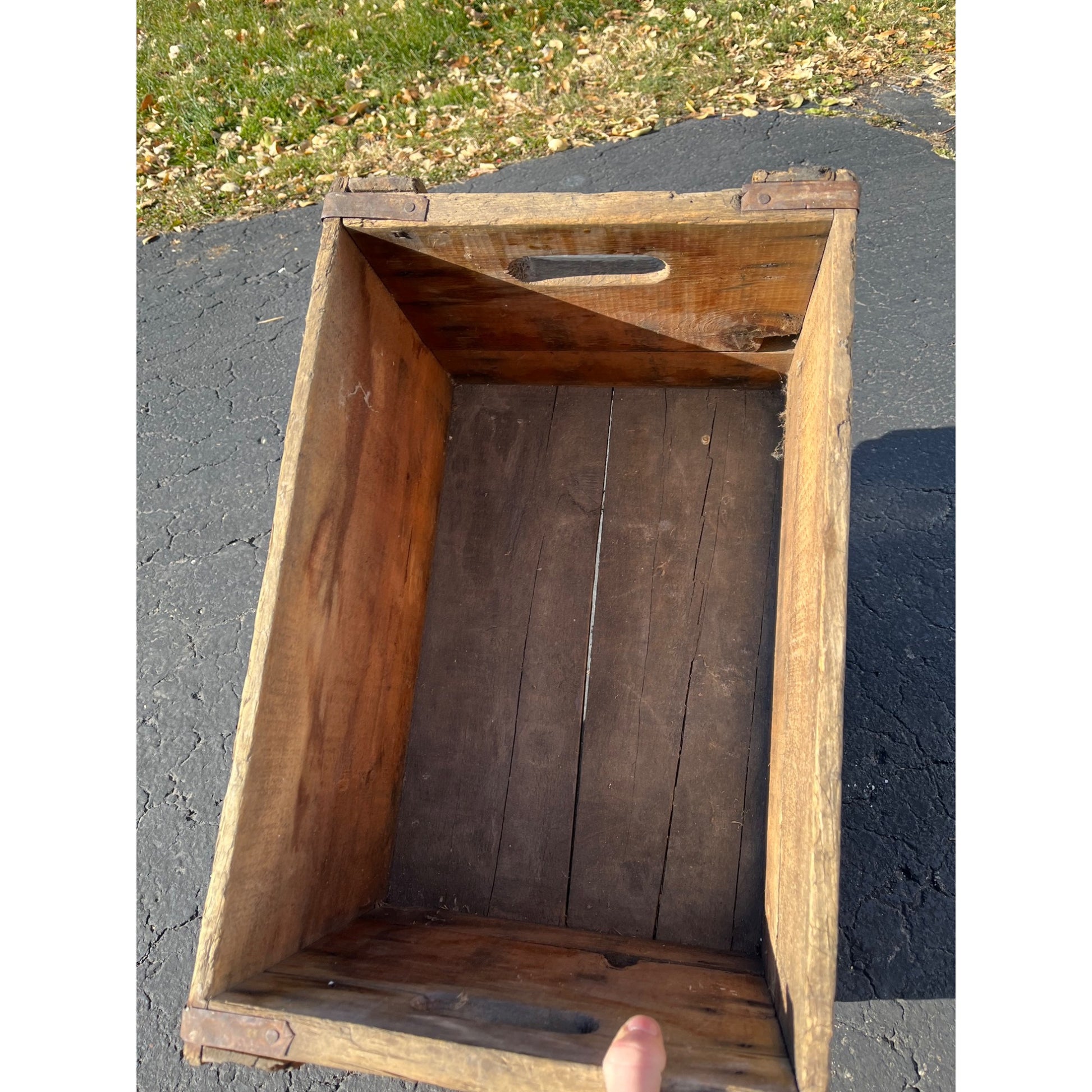 Vintage West Bend Lithia Beer Wooden Crate Case Box Wisconsin Pre-Prohibition