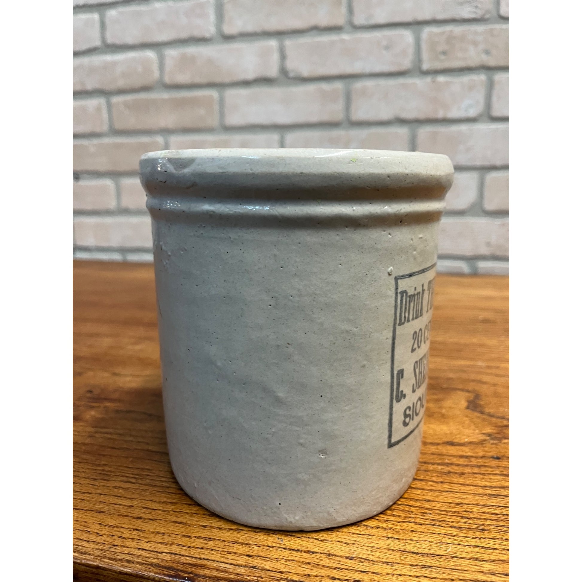 Vintage Red Wing Three Star Coffee Stoneware Advertising Sioux City 1/2 Gal Crock