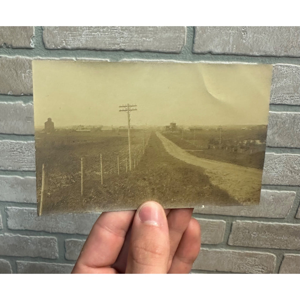 Coulter Iowa IA RPPC Postcard Road Outside View Main St Early 1900s Vintage