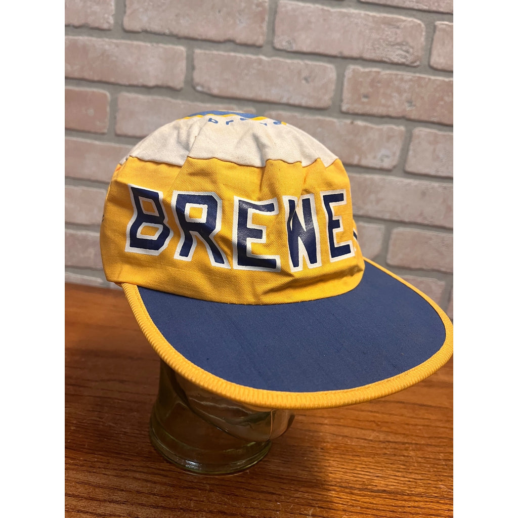 Vintage 70s 80s Milwaukee Brewers Pill Box Painters Elastic Hat Cap MLB