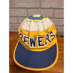 Vintage 70s 80s Milwaukee Brewers Pill Box Painters Elastic Hat Cap MLB