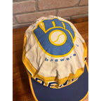 Vintage 70s 80s Milwaukee Brewers Pill Box Painters Elastic Hat Cap MLB