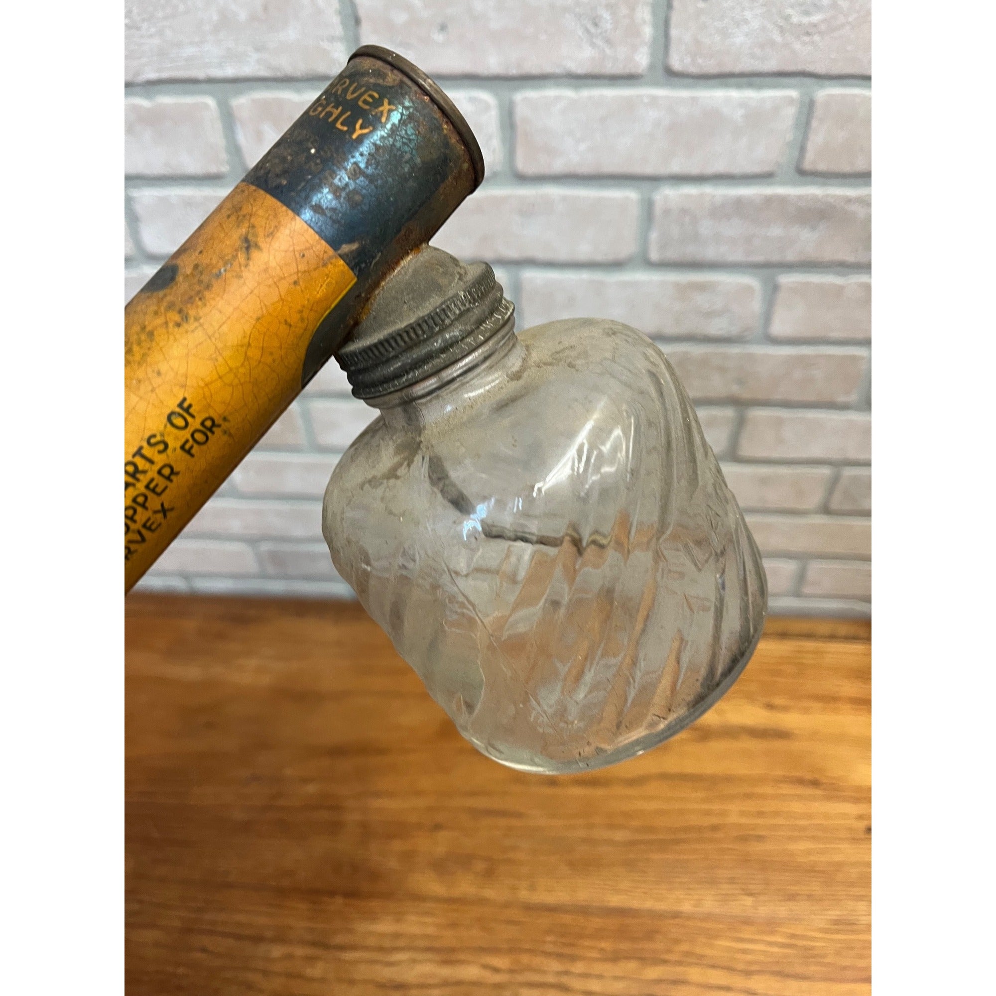 Vintage Larvex Mothproof Metal Hand Bug Sprayer - Garden Tin Greenhouse Decor