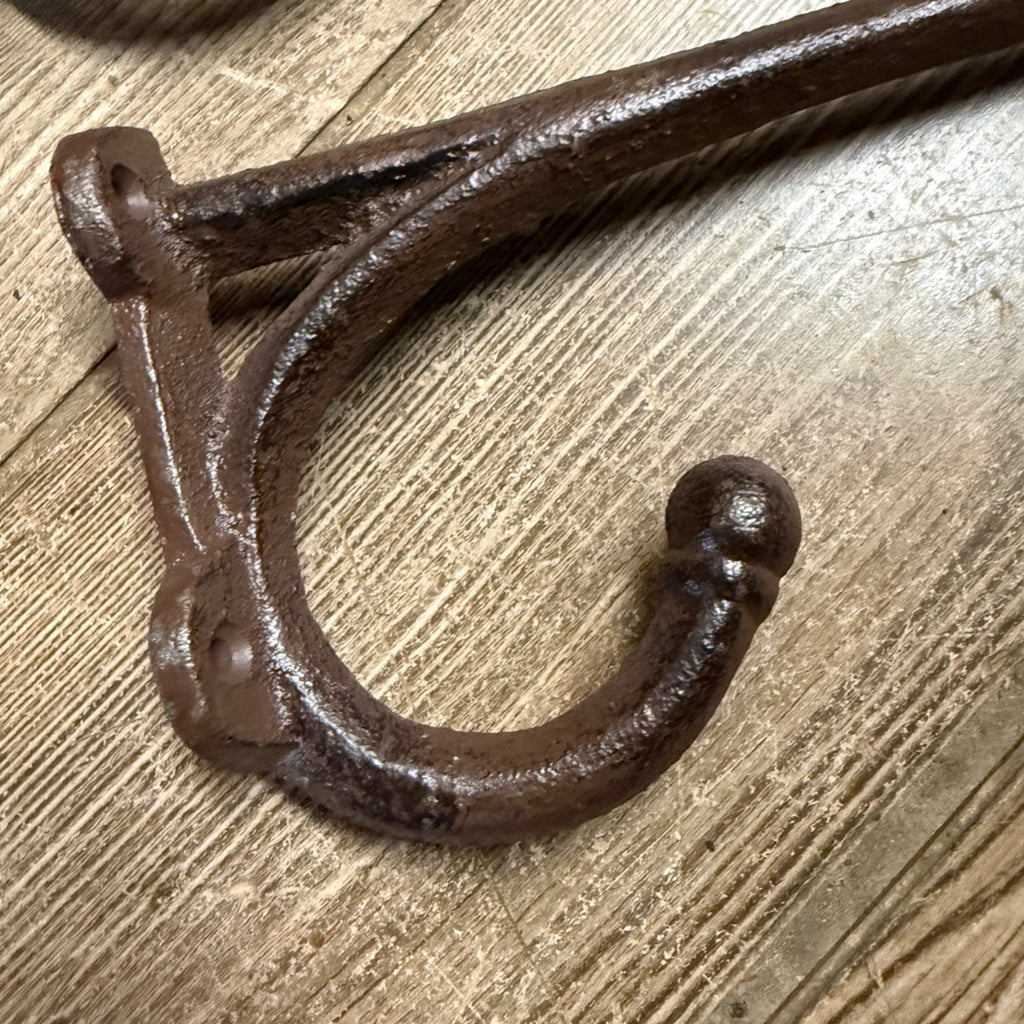 Set of (3) Cast Iron Contemporary Large Barn Horse Saddle Coat Harness Hooks