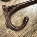 Set of (3) Cast Iron Contemporary Large Barn Horse Saddle Coat Harness Hooks