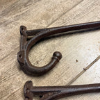 Set of (3) Cast Iron Contemporary Large Barn Horse Saddle Coat Harness Hooks