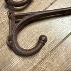 Set of (3) Cast Iron Contemporary Large Barn Horse Saddle Coat Harness Hooks