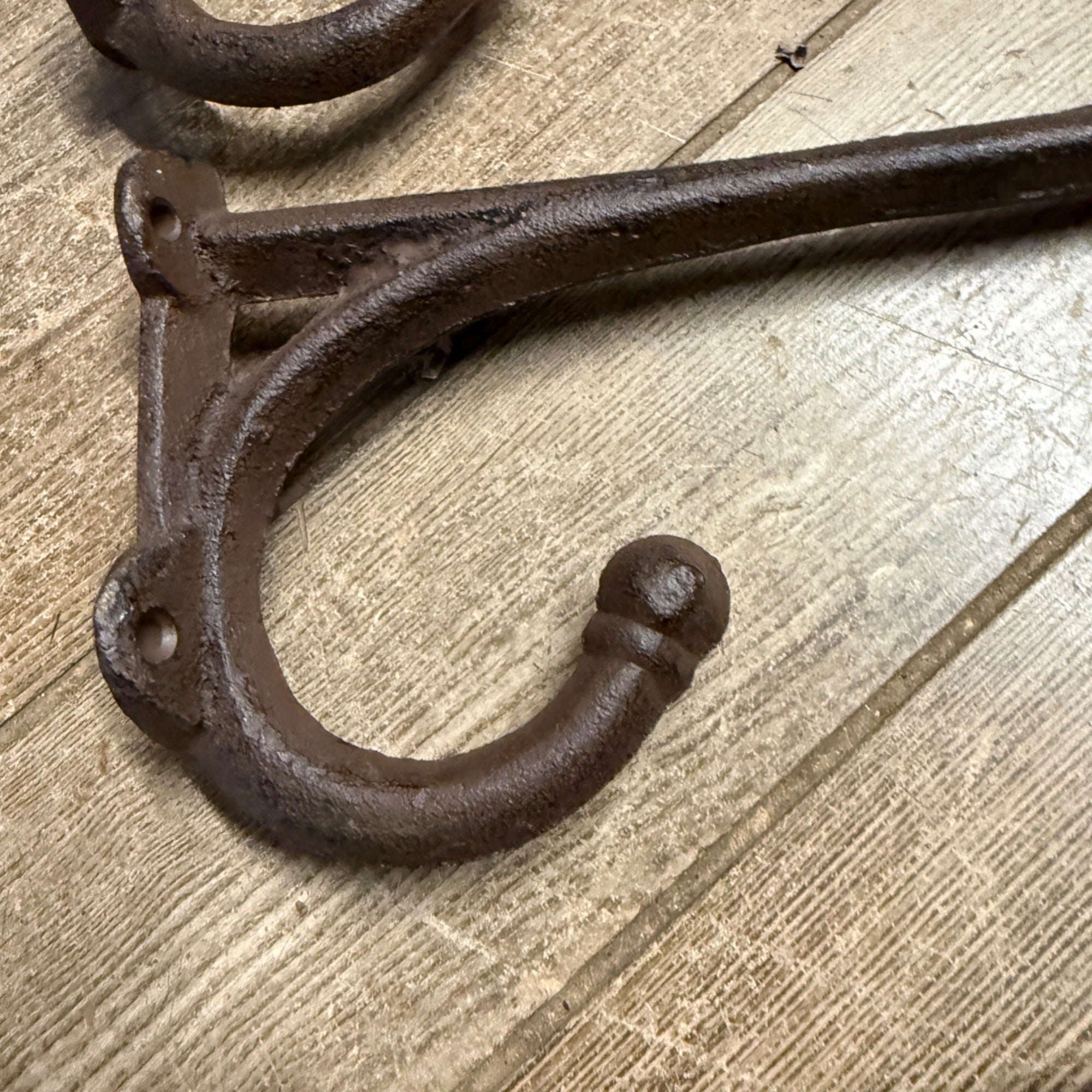 Set of (3) Cast Iron Contemporary Large Barn Horse Saddle Coat Harness Hooks