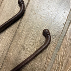 Set of (3) Cast Iron Contemporary Large Barn Horse Saddle Coat Harness Hooks