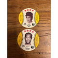 Vintage 1976 Discs Henry Hank Aaron & Tom Seaver Mets Brewers MSA Isalys