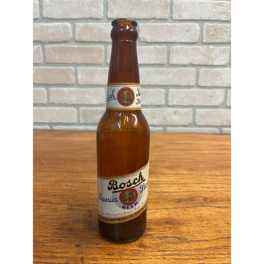 Vintage Bosch Beer Bottle Superior Stock Beer Houghton MI IRTP Label