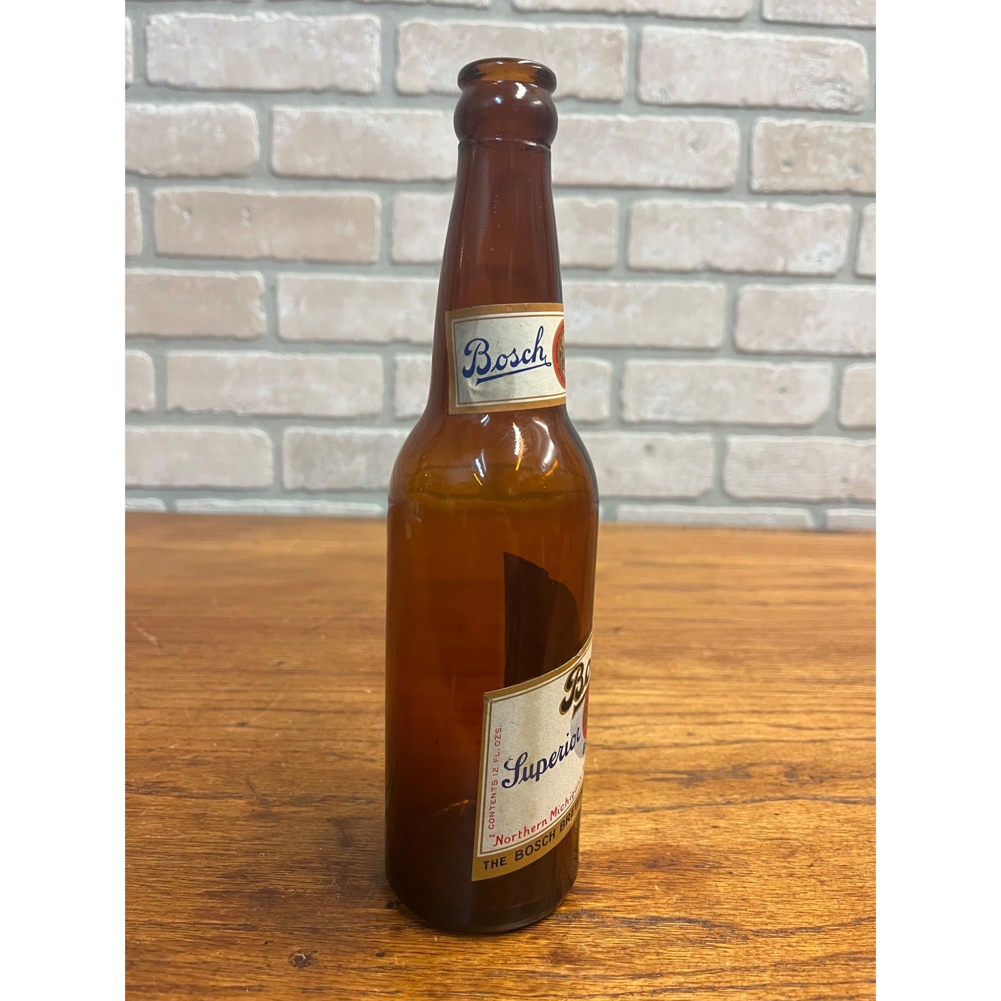 Vintage Bosch Beer Bottle Superior Stock Beer Houghton MI IRTP Label