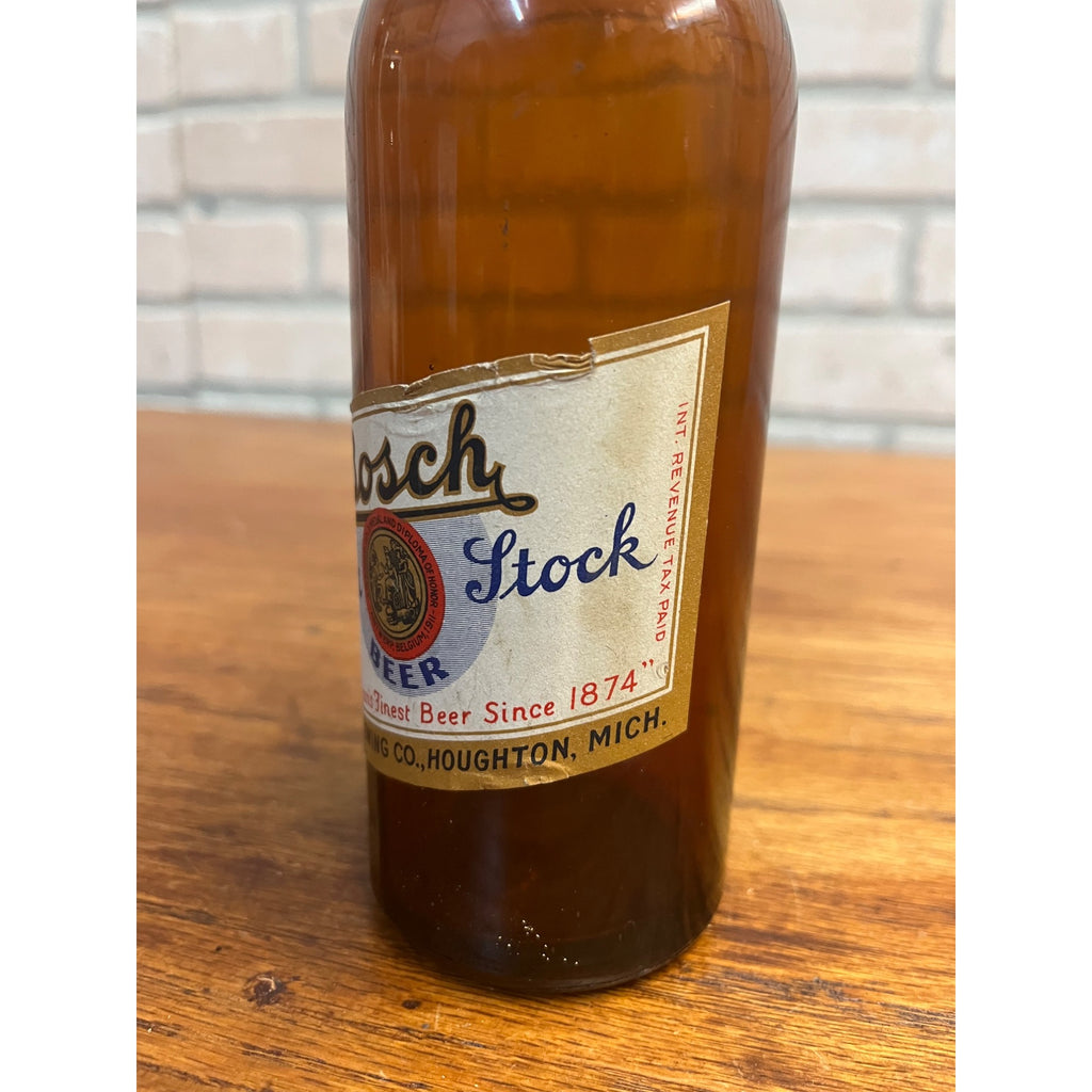 Vintage Bosch Beer Bottle Superior Stock Beer Houghton MI IRTP Label