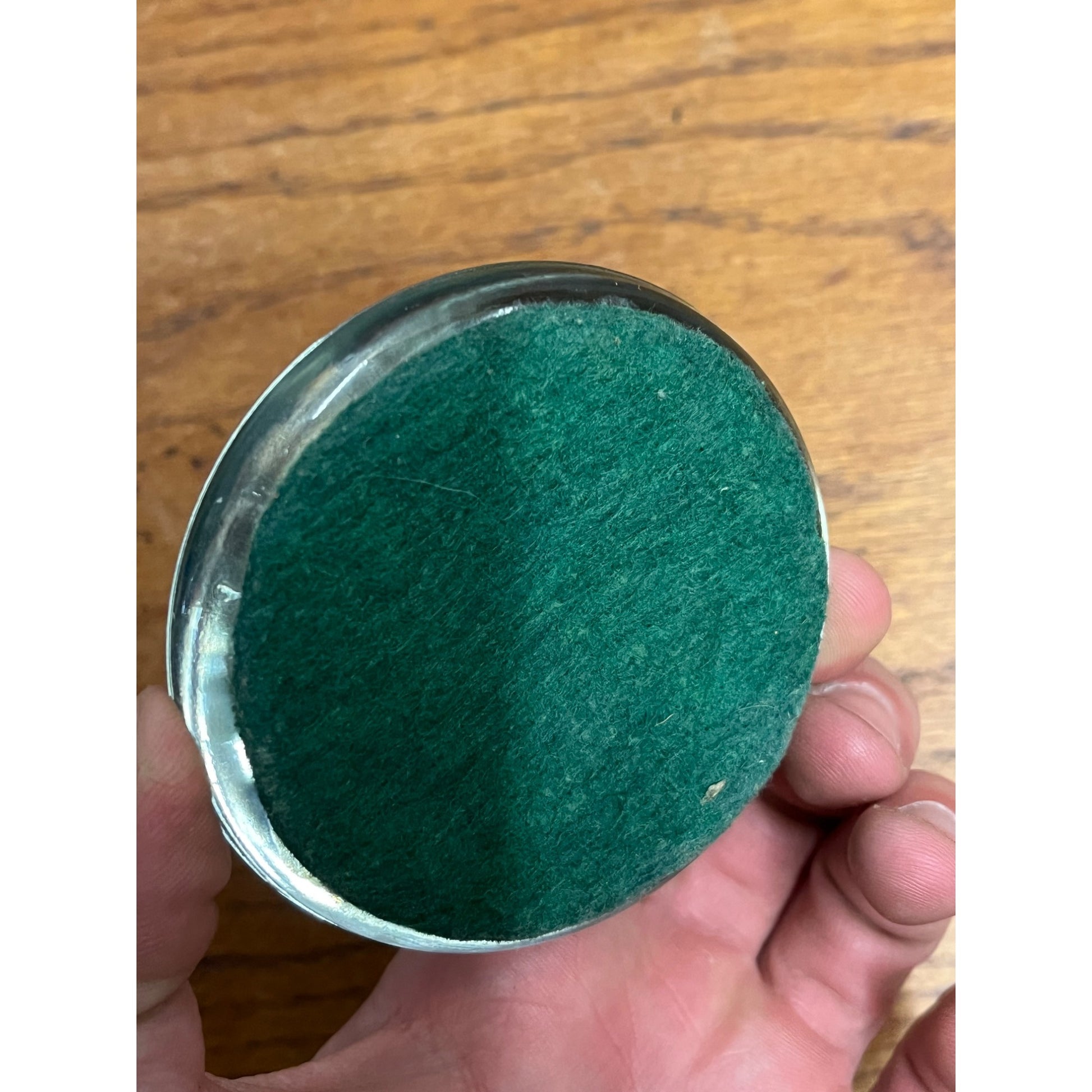 Vintage 1930s Hartford Connecticut Souvenir Glass Paperweight Canoe Across Lake