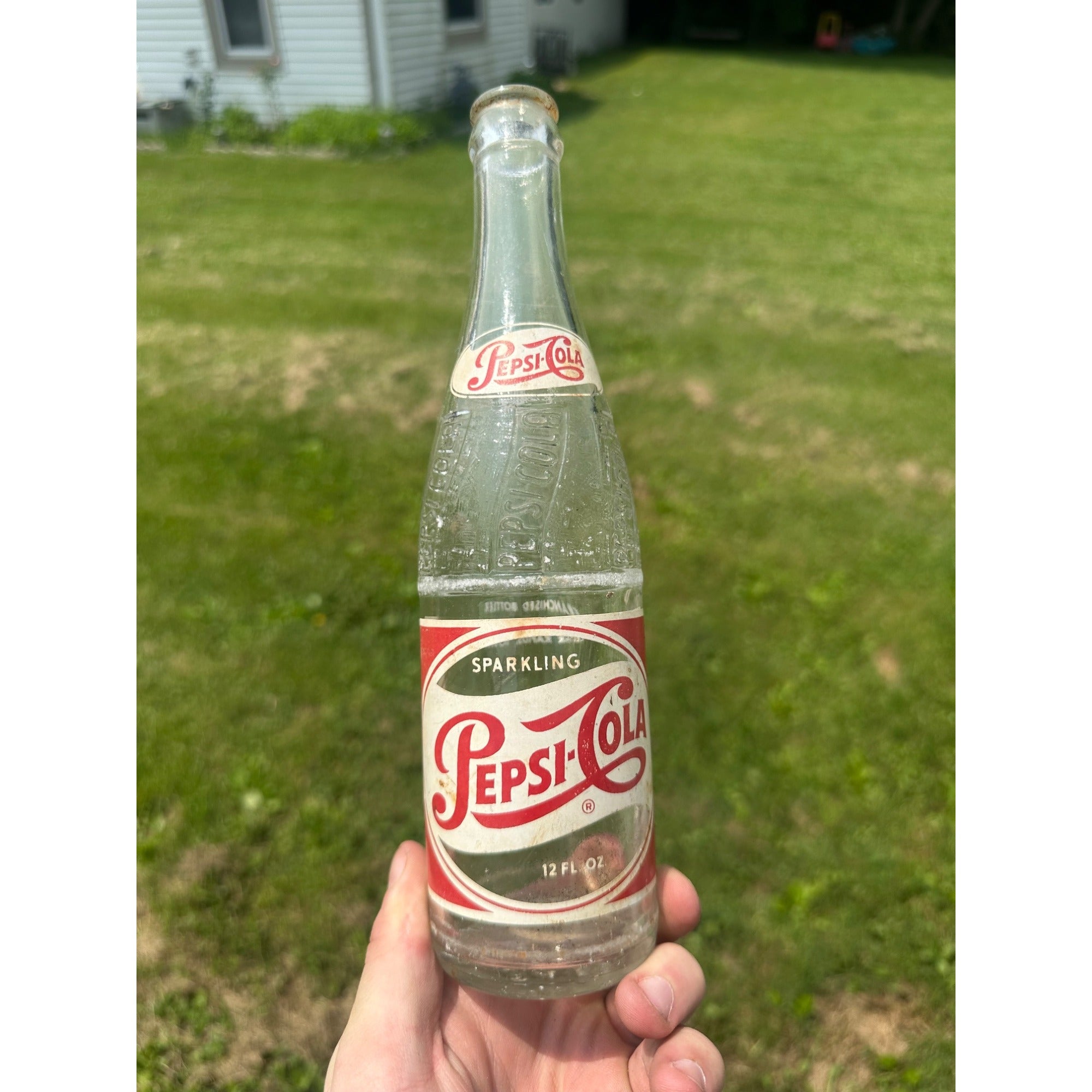 Vintage Pepsi Cola 12oz Glass Soda Pop Bottle Cedar Rapids Iowa