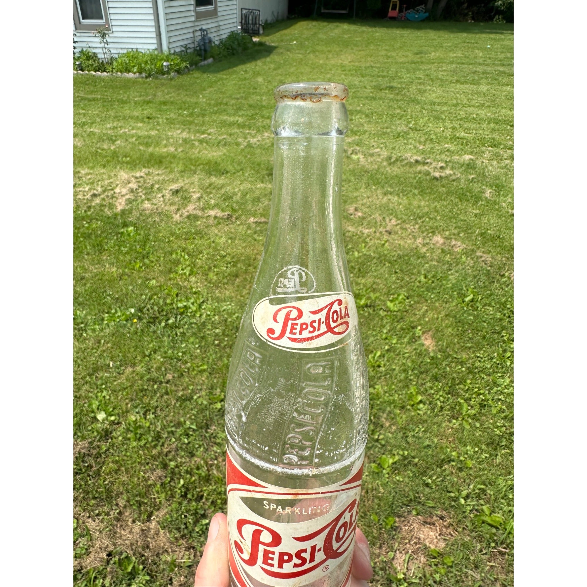 Vintage Pepsi Cola 12oz Glass Soda Pop Bottle Cedar Rapids Iowa