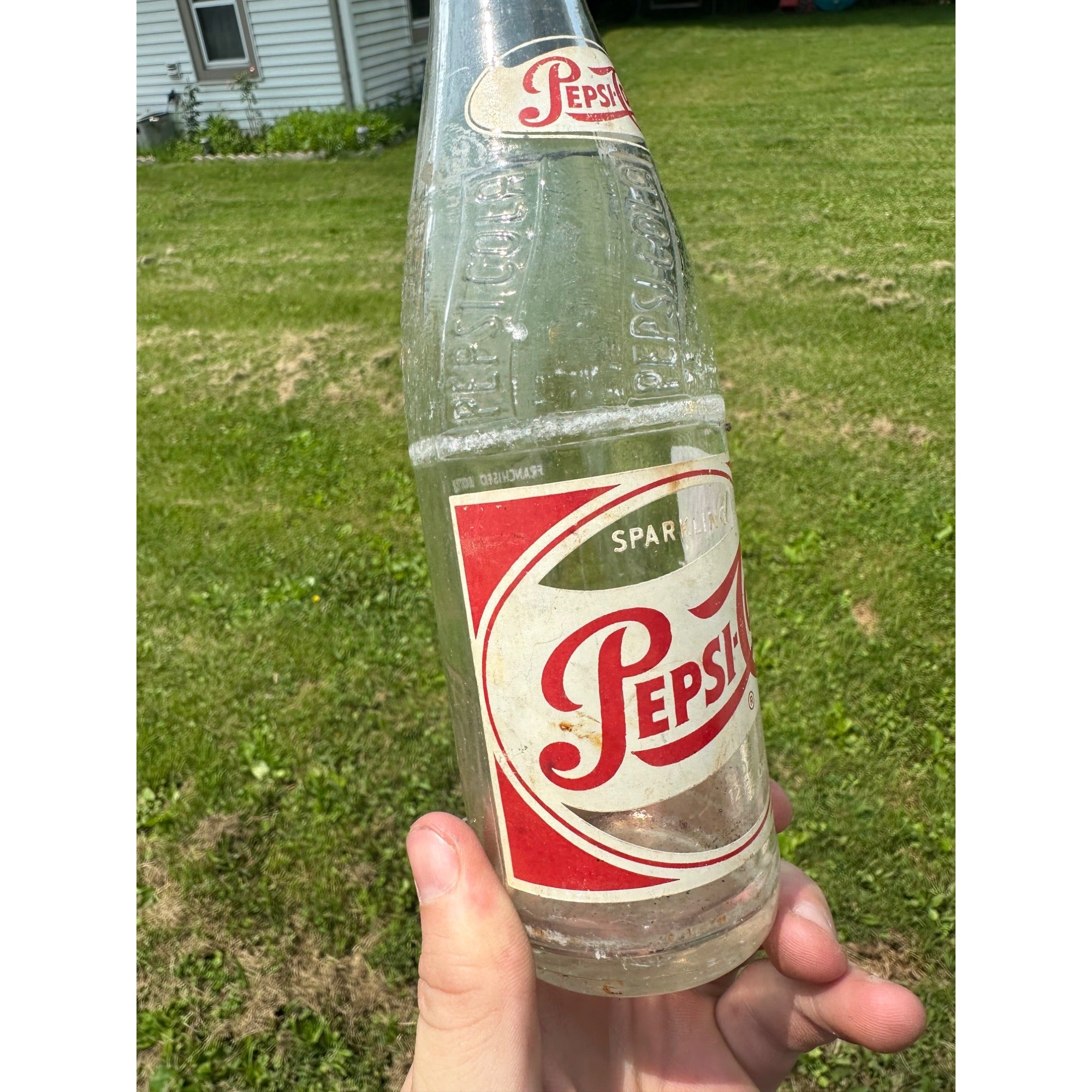 Vintage Pepsi Cola 12oz Glass Soda Pop Bottle Cedar Rapids Iowa