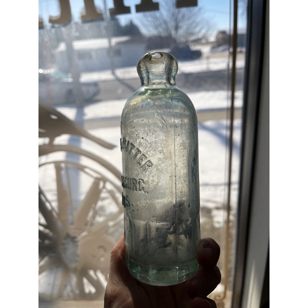 George Ritter Cedarburg Wisconsin Soda Bottle Blob Top Hutchinson Hutch WI Wis