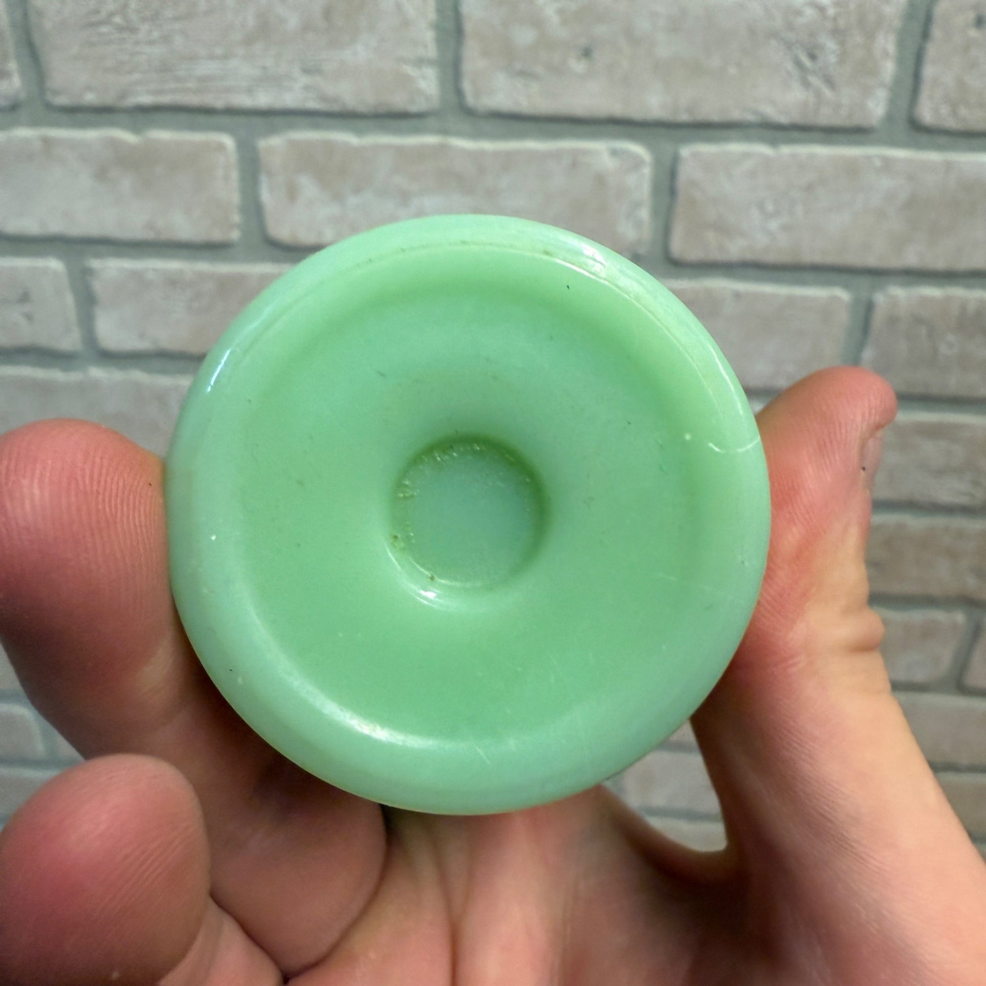 Vintage Fire King Jadeite Scalloped Tulip Table Vase Green