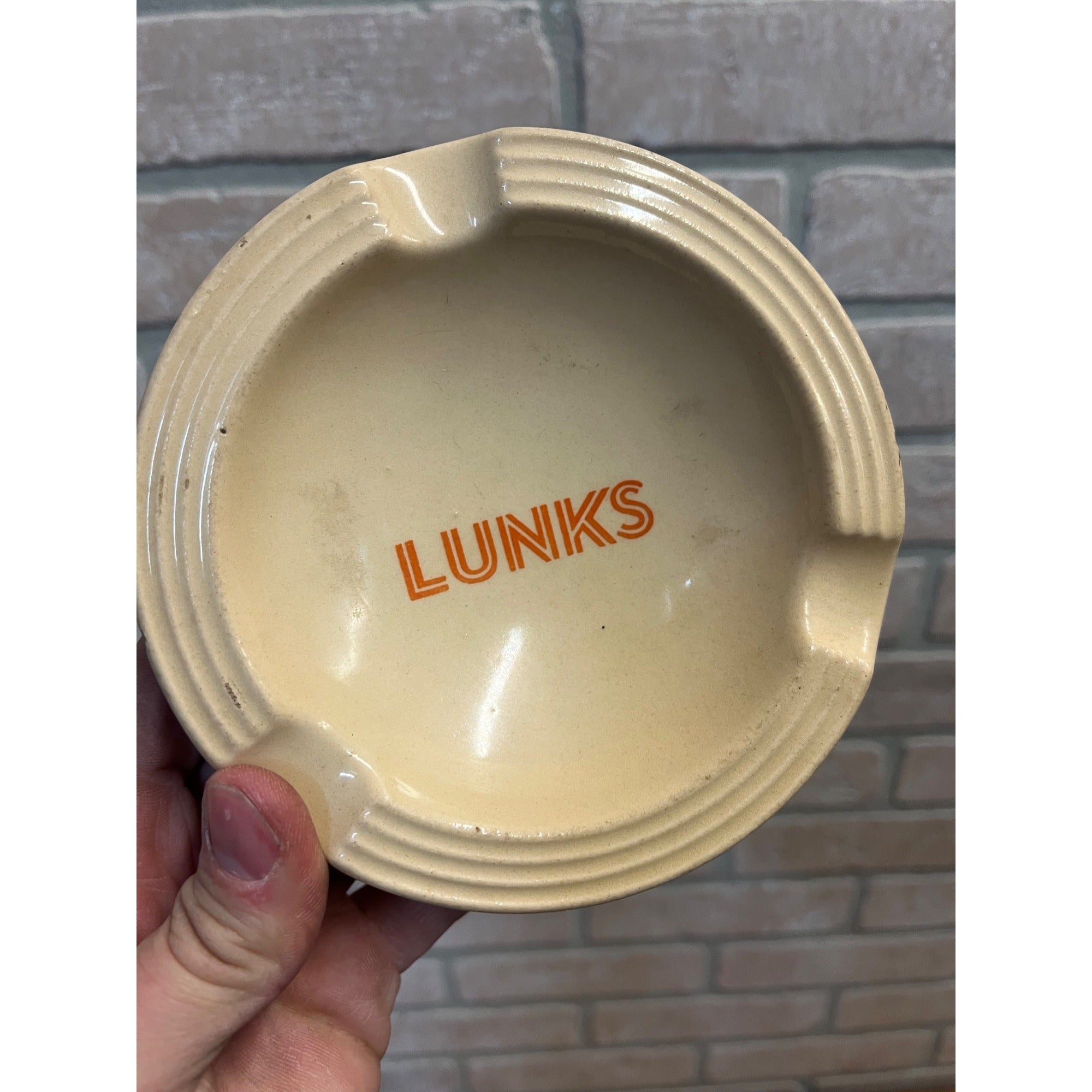 Vintage Lunks Ceramic Ashtray Germany Lunkenheimer Weinbrande Likore