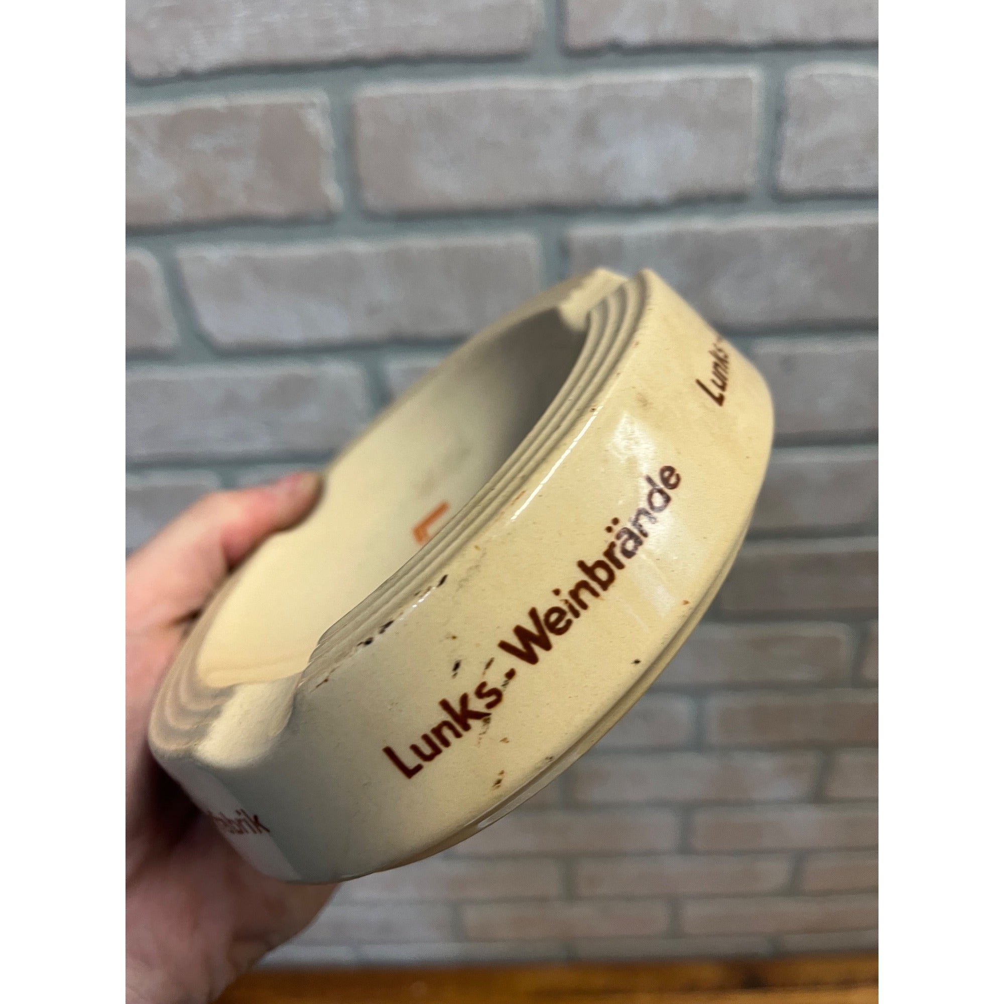 Vintage Lunks Ceramic Ashtray Germany Lunkenheimer Weinbrande Likore