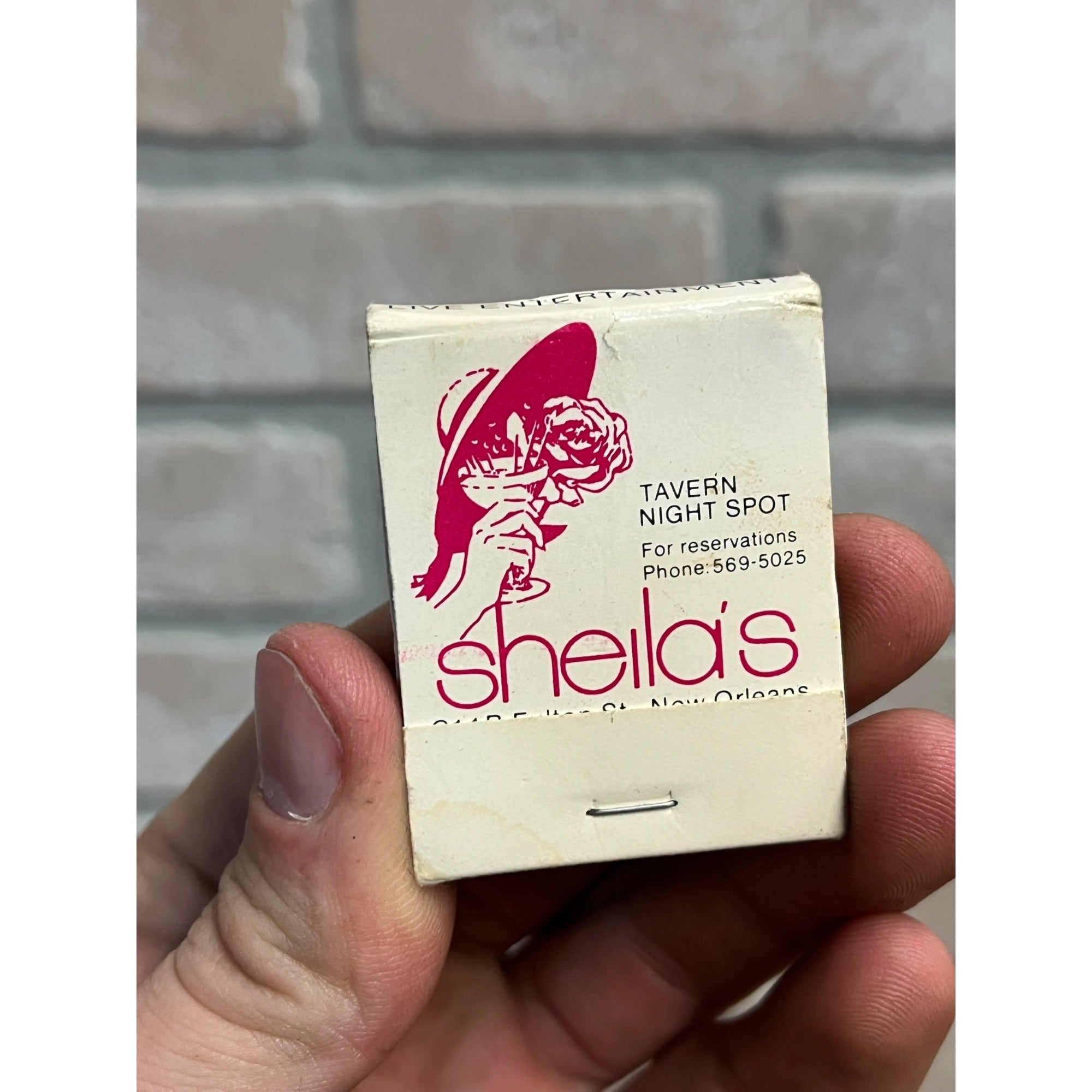 Vintage 1970s Sheila's Night Spot Tavern - New Orleans LA - FULL Matchbook