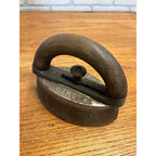 Antique Primitive Griswold Cast Iron Erie PA Flat Sad Iron Nickel-Plated