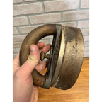 Antique Primitive Griswold Cast Iron Erie PA Flat Sad Iron Nickel-Plated