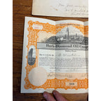 Vintage 1919 Burk-Diamond Oil Co. Stock Certificate Dallas Texas Refinery