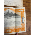 Vintage 1919 Burk-Diamond Oil Co. Stock Certificate Dallas Texas Refinery