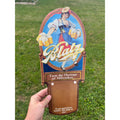 Vintage Blatz Beer Advertising Bar Calendar Pad Sign Holder Heileman's 1988